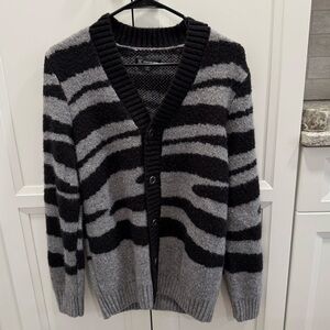 INC International Concepts fur zebra cardigan